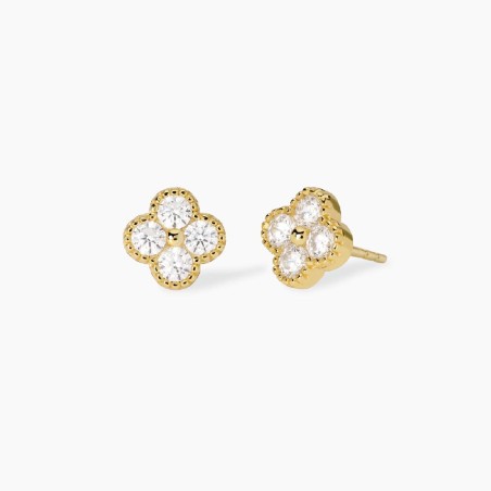 MABINA 563871 - Orecchini in argento 925/°°° placcato oro 18Kt e zirconi