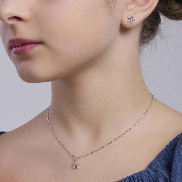 MABINA 553770 - Girocollo in argento 925/°°° corindone e zirconi