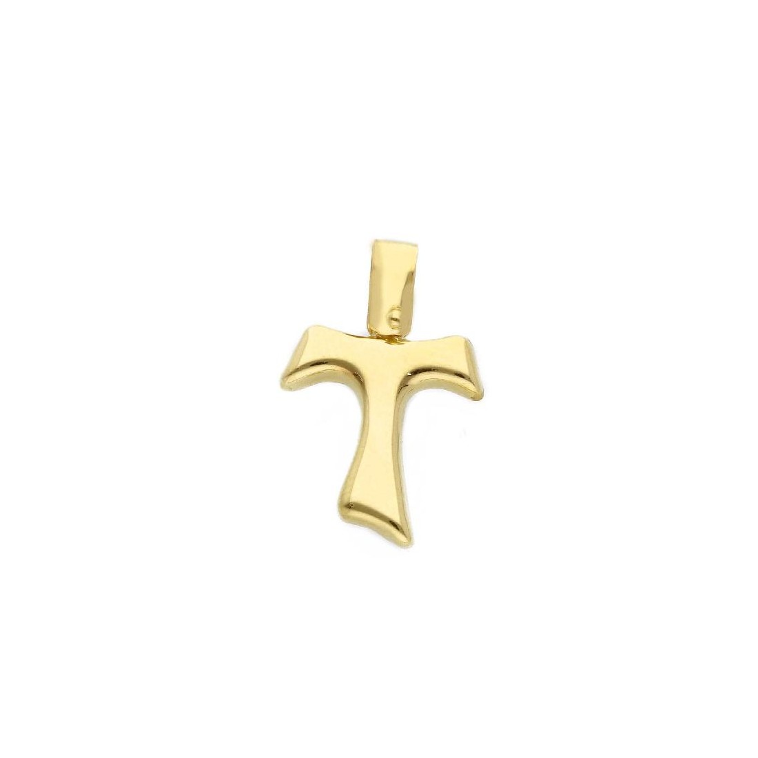 Ciondolo in oro giallo 375/ooo con croce Tao