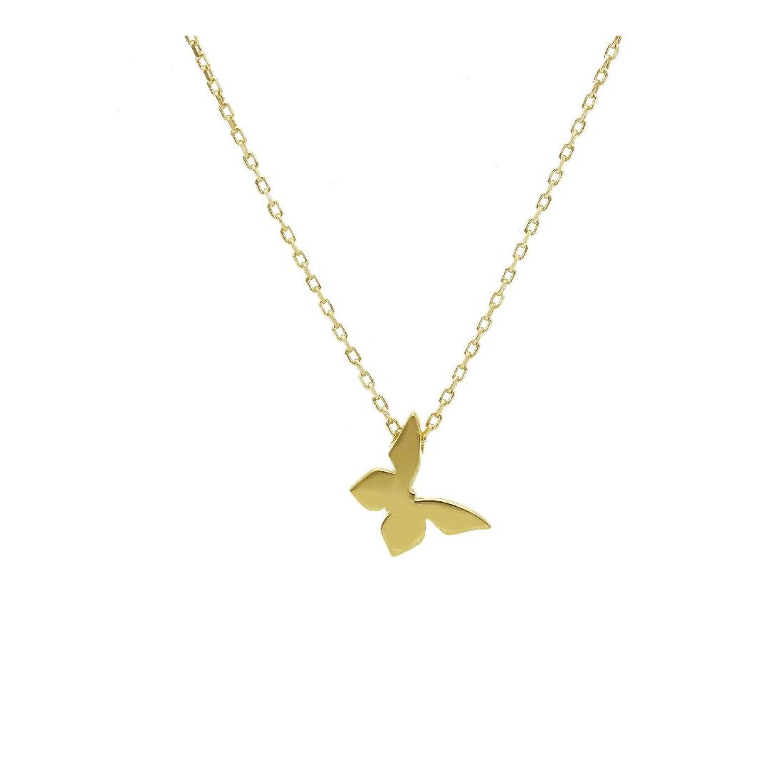 Girocollo in oro giallo 375/ooo con farfalla