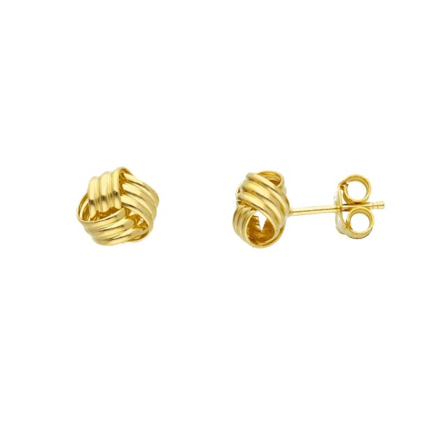 Orecchini lobo in argento dorato 925/ooo con nodo