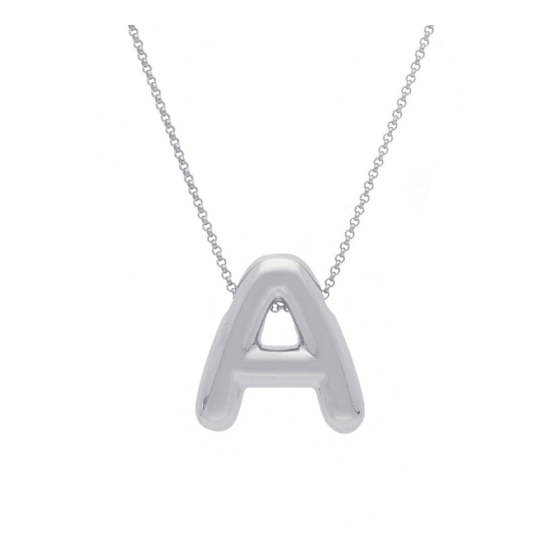 Girocollo in argento 925/°°° con iniziale
