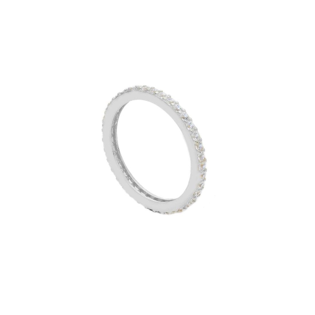Anello eternity in argento 925/ooo e zirconia cubica