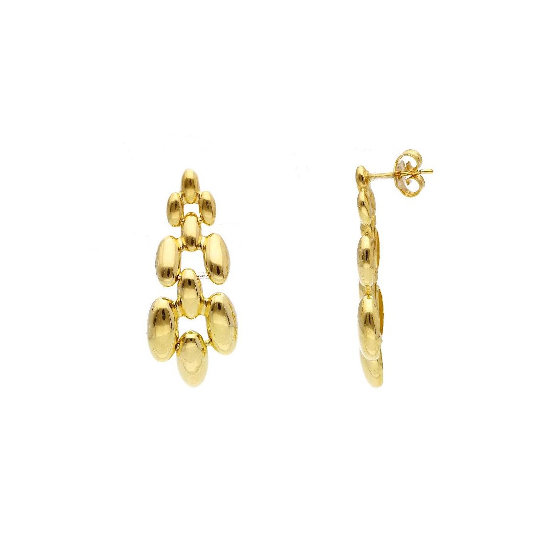 Orecchini pendenti in argento dorato 925/ooo