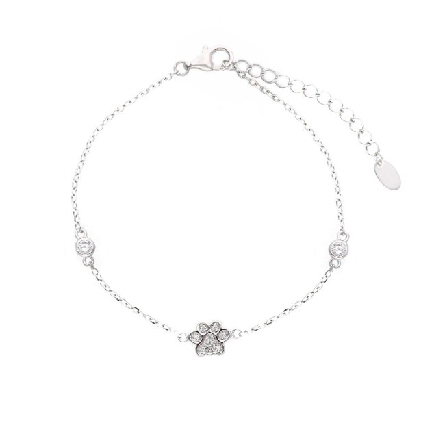 Bracciale in argento 925/ooo e zirconia cubica con zampa