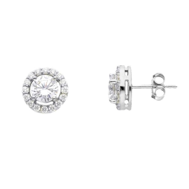 Orecchini punto luce in argento 925/ooo e zirconiacubica