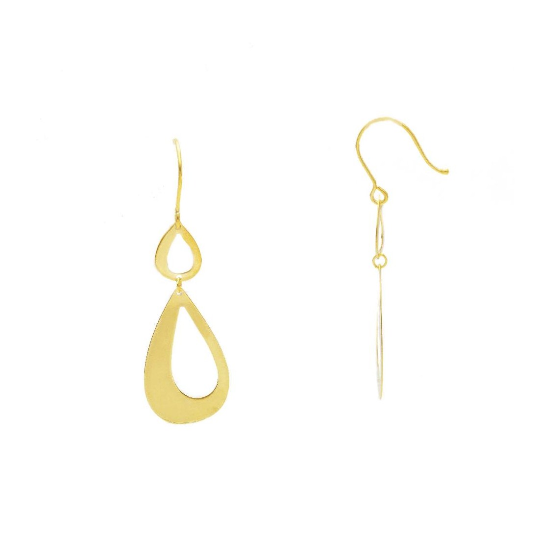 Orecchini pendenti in oro giallo 375/ooo