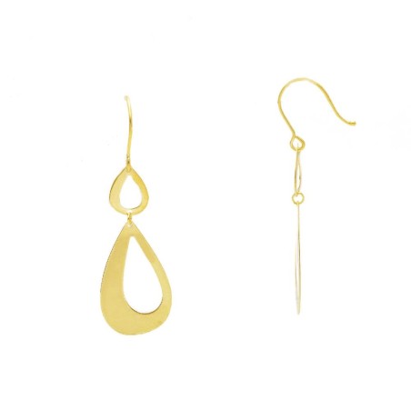 Orecchini pendenti in oro giallo 375/ooo