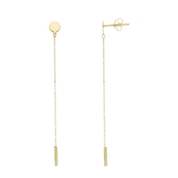 Orecchini pendenti in oro giallo 375/ooo