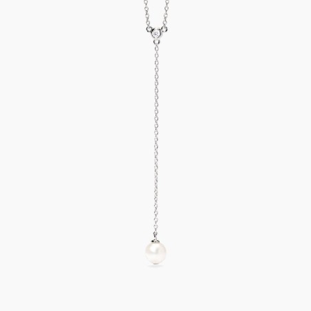 MABINA 553840 - Girocollo in argento 925/°°° perle coltivate e zircone