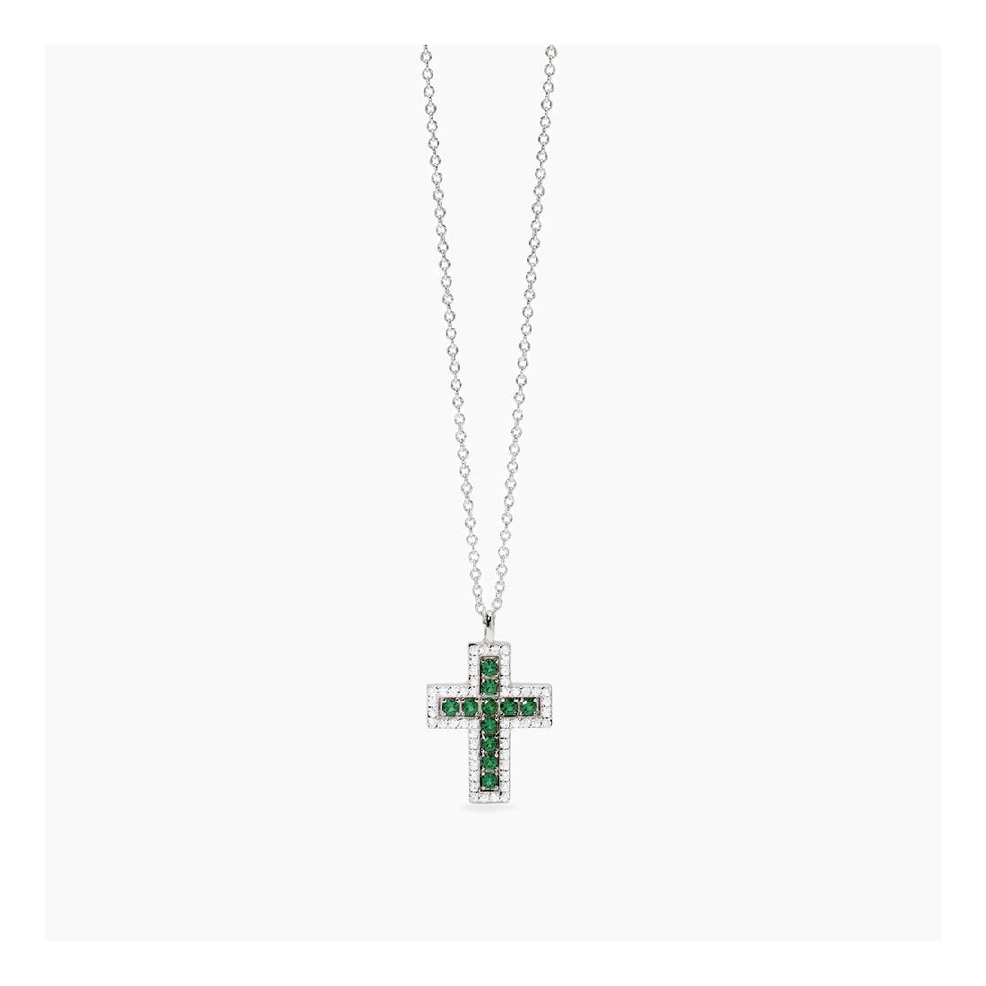 MABINA 553846 - Girocollo in argento 925/°°° smeraldo sintetico e zirconi