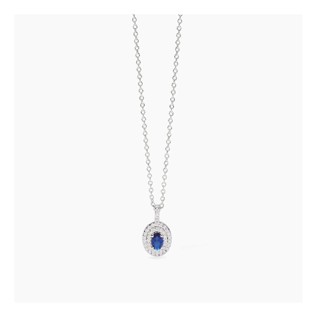 MABINA 553847 - Girocollo in argento 925/°°° zaffiro sintetico e zirconi