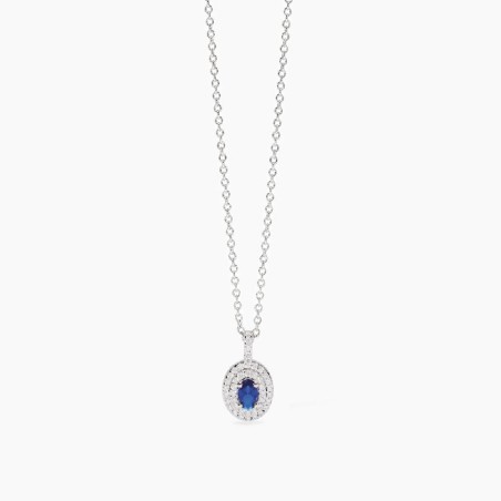 MABINA 553847 - Girocollo in argento 925/°°° zaffiro sintetico e zirconi