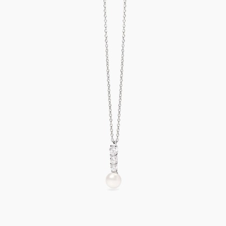 MABINA 553841 - Girocollo in argento 925/°°° perla coltivata e zirconi