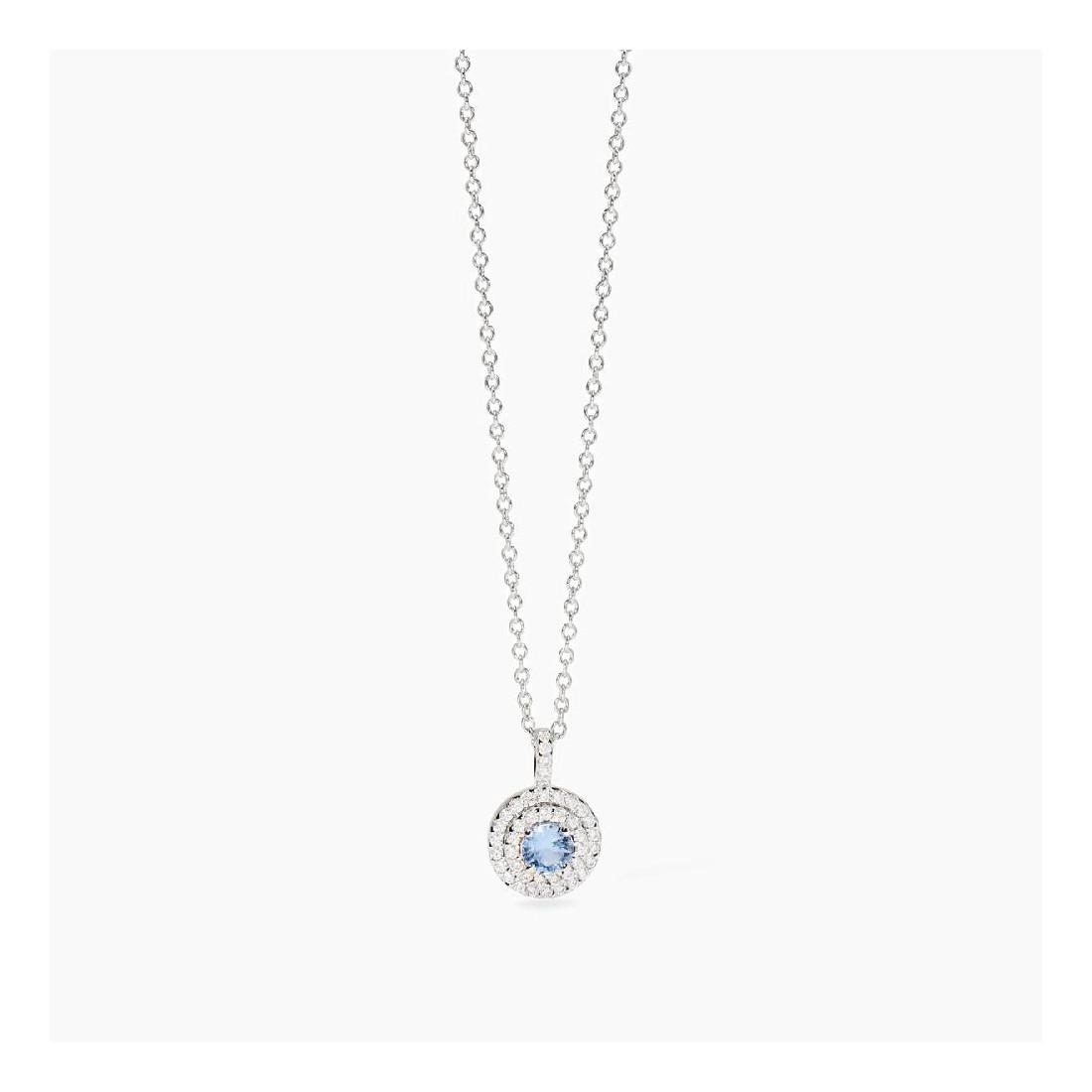 MABINA 553844 - Girocollo in argento 925/°°° acquamarina sintetica e zirconi