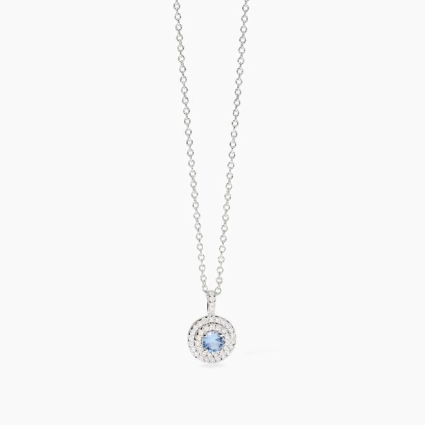 MABINA 553844 - Girocollo in argento 925/°°° acquamarina sintetica e zirconi