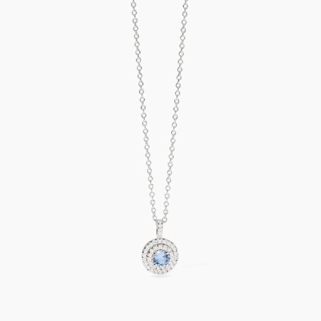 MABINA 553844 - Girocollo in argento 925/°°° acquamarina sintetica e zirconi