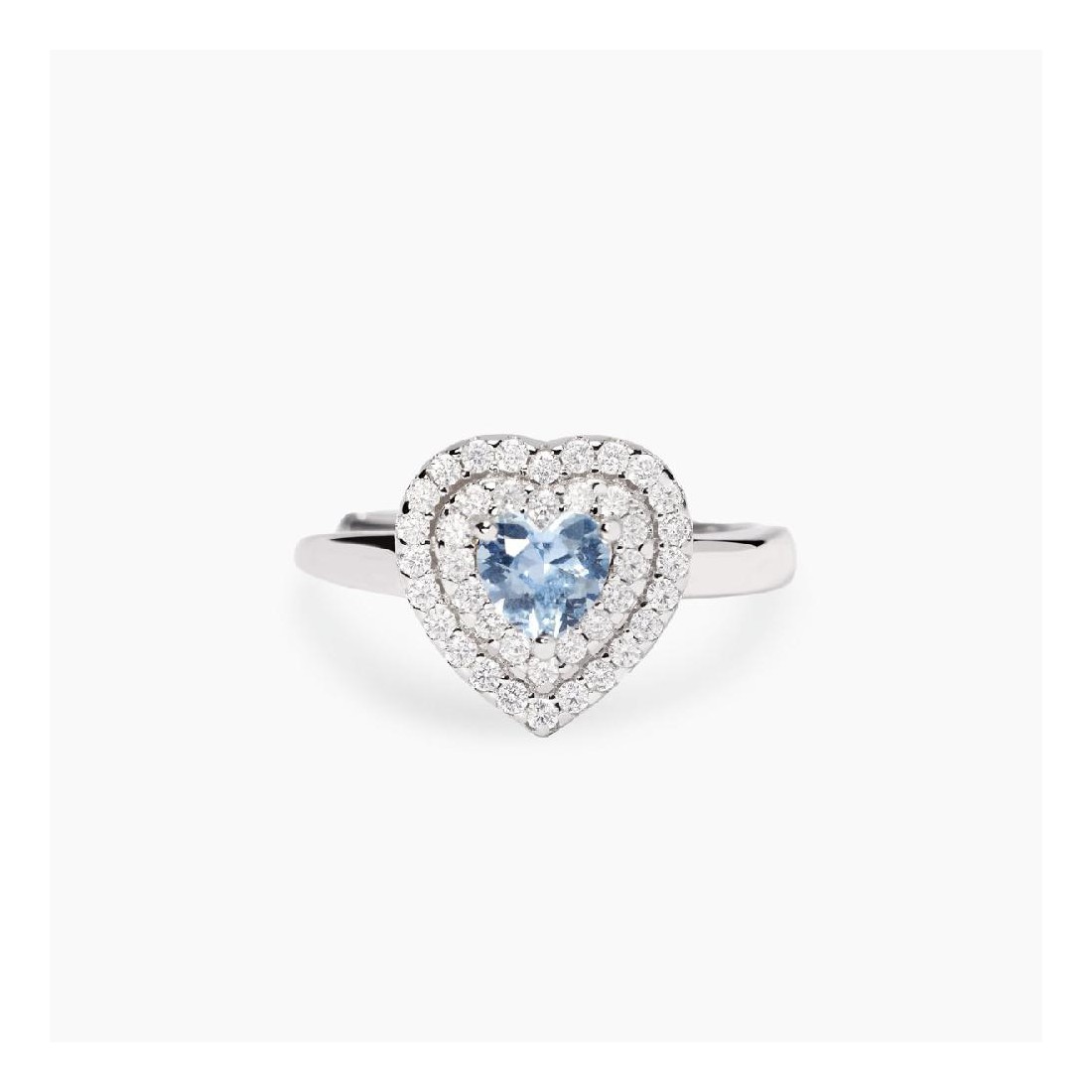 MABINA 523476 - Anello in argento 925/°°° acquamarina sintetica e zirconi