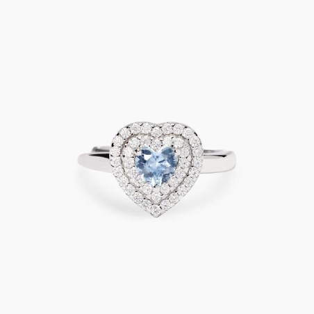 MABINA 523476 - Anello in argento 925/°°° acquamarina sintetica e zirconi