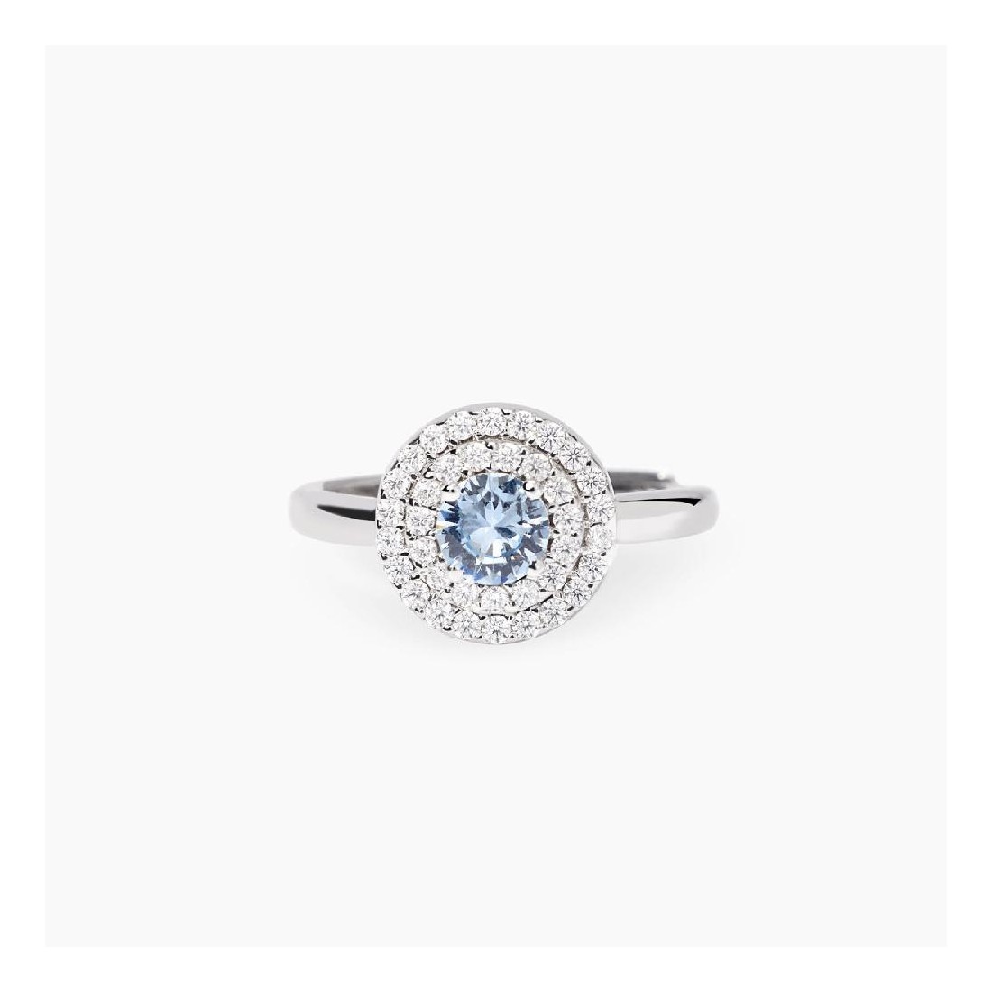 MABINA 523489 - Anello in argento 925/°°° acquamarina sintetica e zirconi
