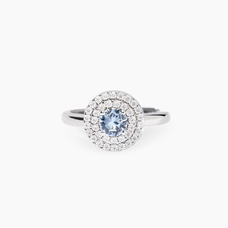 MABINA 523489 - Anello in argento 925/°°° acquamarina sintetica e zirconi