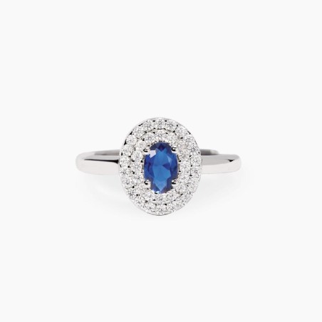 MABINA 523492 - Anello in argento 925/°°° zaffiro sintetico e zirconi