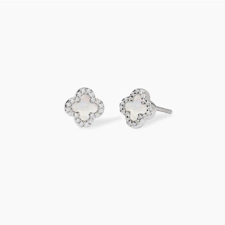 MABINA 563927 Orecchini fiore con madreperla e zirconi