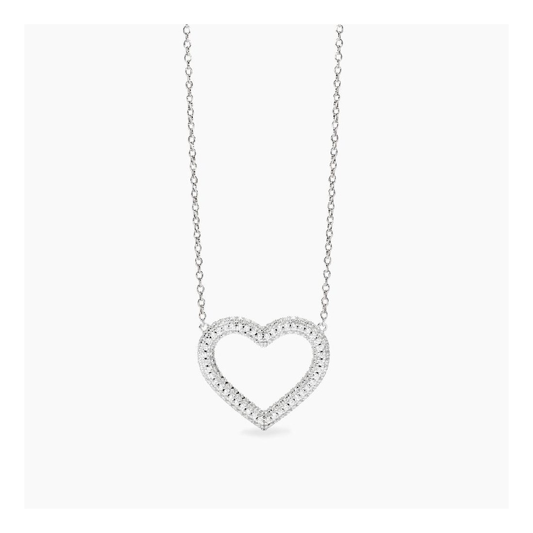 MABINA 553832 Girocollo con cuore in zirconi