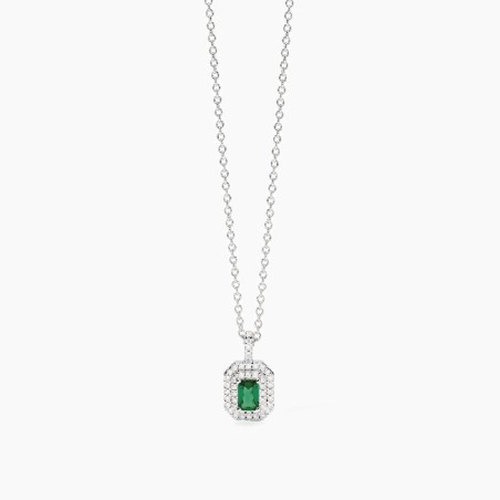 MABINA 553845 - Girocollo in argento 925/°°° smeraldo sintetico e zirconi