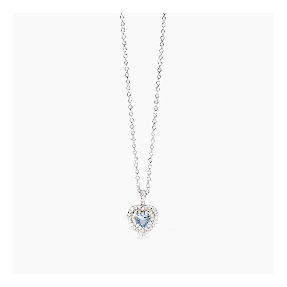 MABINA 553824 - Girocollo in argento 925/°°° acquamarina sintetica e zirconi