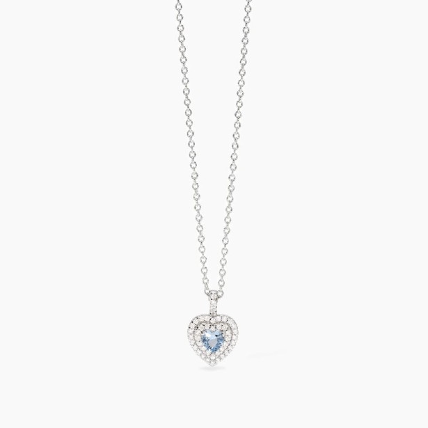 MABINA 553824 - Girocollo in argento 925/°°° acquamarina sintetica e zirconi