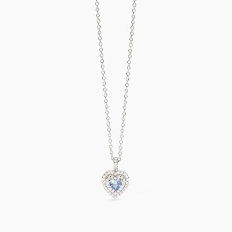 MABINA 553824 - Girocollo in argento 925/°°° acquamarina sintetica e zirconi