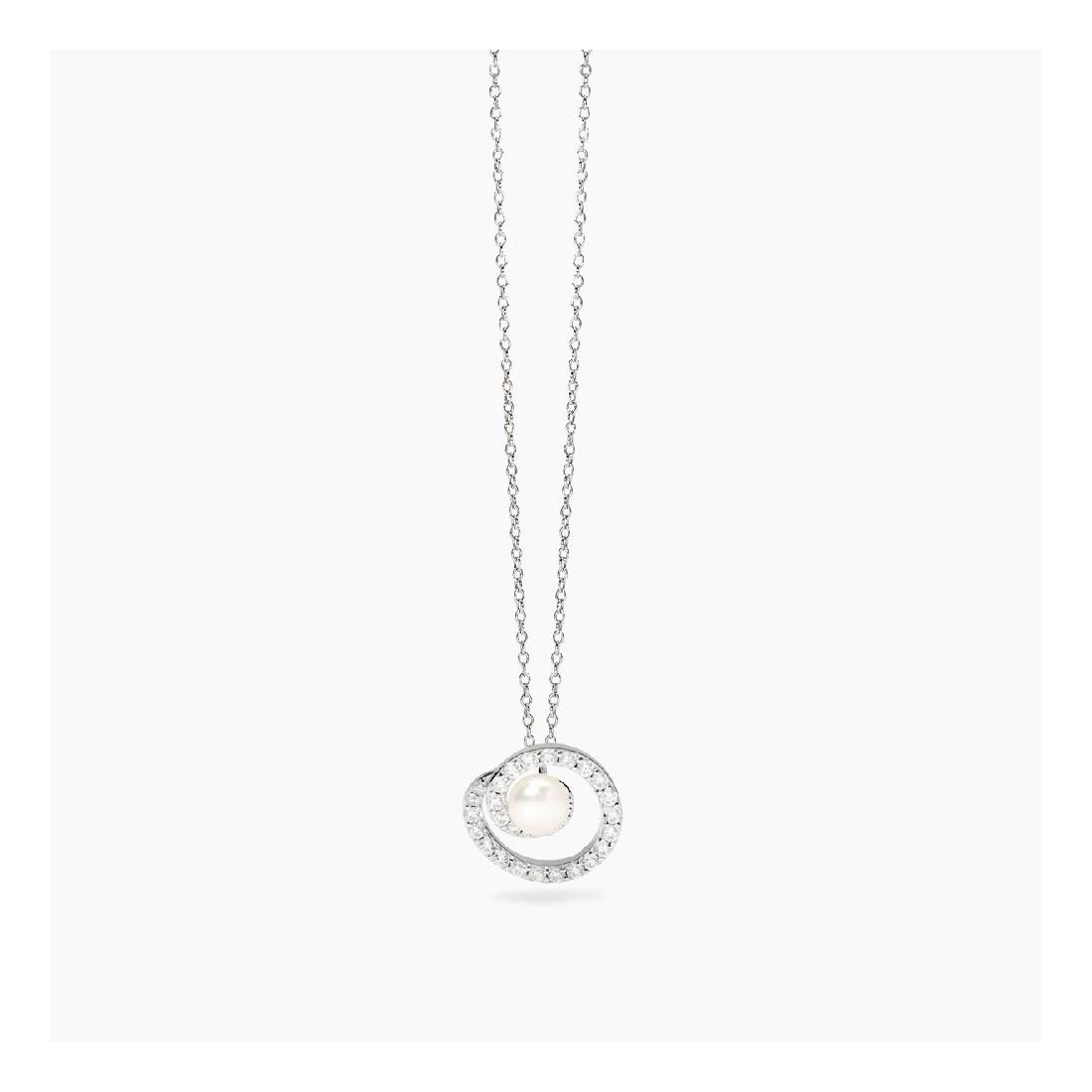 MABINA 553827 - Girocollo in argento 925/°°° perle coltivate e zirconi