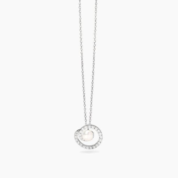 MABINA 553827 - Girocollo in argento 925/°°° perle coltivate e zirconi