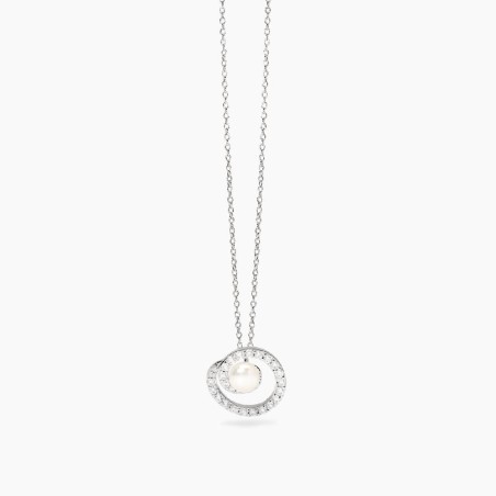 MABINA 553827 - Girocollo in argento 925/°°° perle coltivate e zirconi