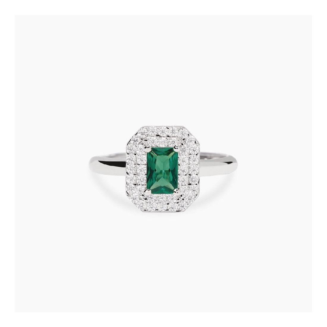 MABINA 523491 - Anello in argento 925/°°° smeraldo sintetico e zirconi