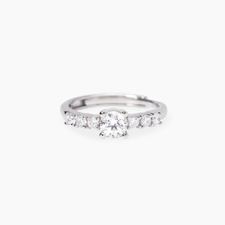 MABINA 523482 Anello regolabile in zirconi bianchi