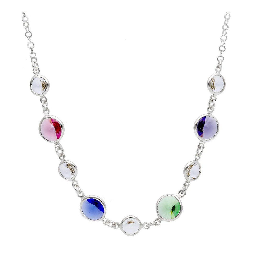 Girocollo in argento 925/ooo e cristallo artificiale
