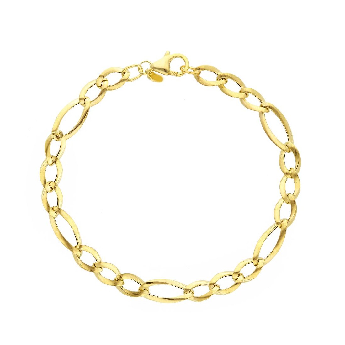 Bracciale maglia groumette in oro giallo 375/ooo
