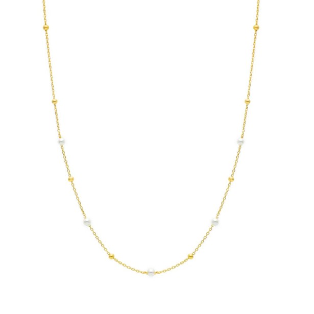 Girocollo in argento dorato 925/ooo e perle