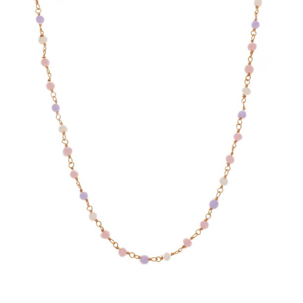 Girocollo in argento ros� 925/ooo e cristalli artificiali