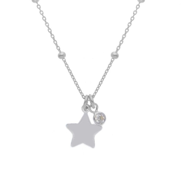 Girocollo in argento 925/ooo e zirconia cubicacon stella
