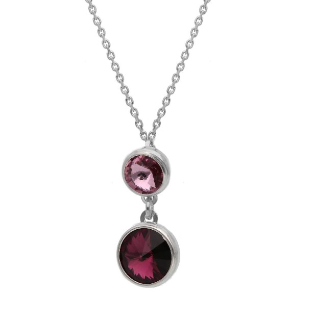 Girocollo in argento 925/ooo e cristalli artificiali viola