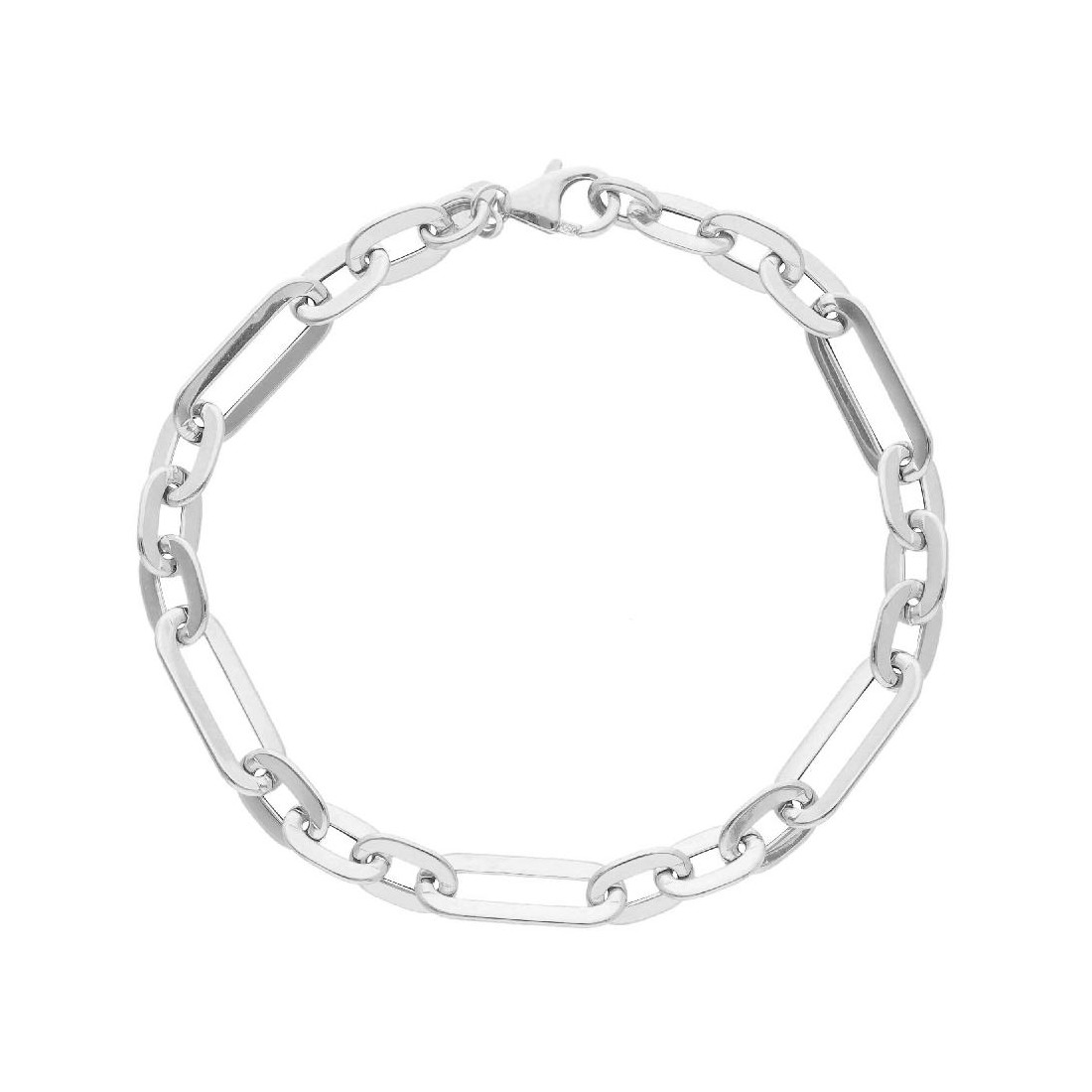Bracciale maglia in oro bianco 750/ooo