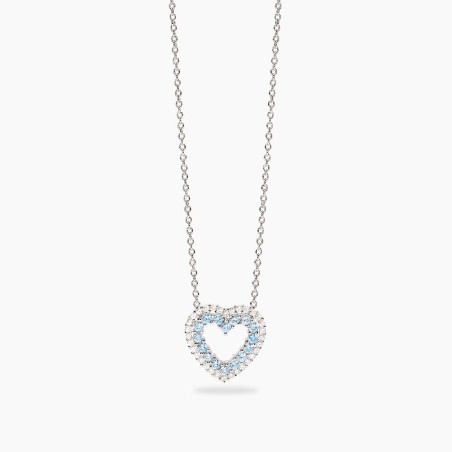 MABINA 553817 - Girocollo in argento 925/°°° acquamarina sintetica e zirconi