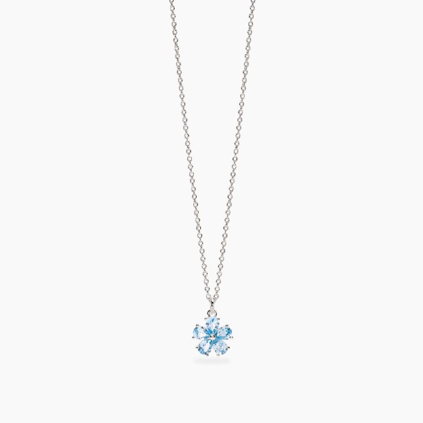 MABINA 553857 - Girocollo in argento 925/°°° e acquamarina sintetica