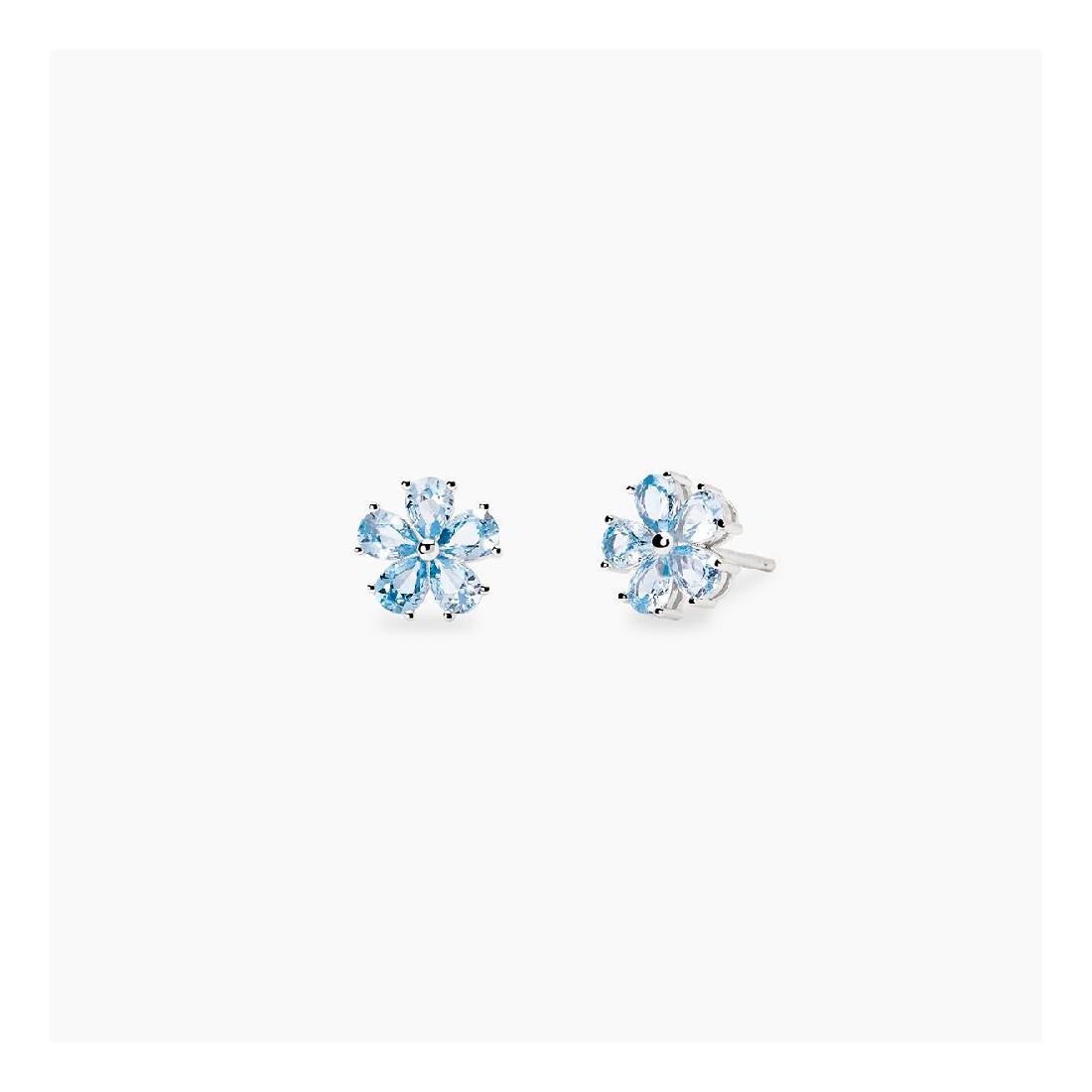 MABINA 563948 - Orecchini in argento 925/°°° e acquamarina sintetica