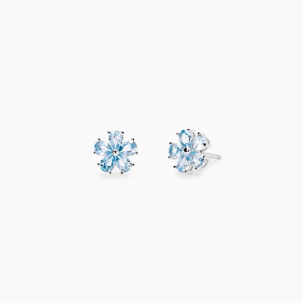 MABINA 563948 - Orecchini in argento 925/°°° e acquamarina sintetica