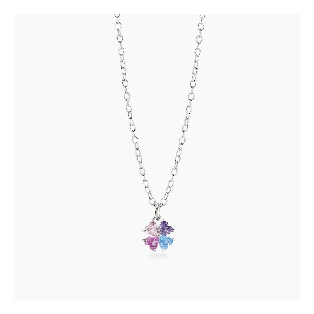 MABINA 553870 Girocollo in argento 925/°°° con quadrifoglio