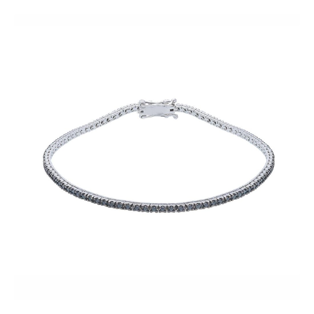 Bracciale tennis in oro bianco 750/°°° e diamante